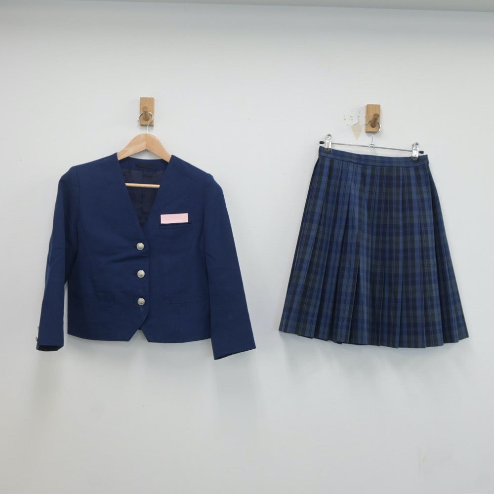 【中古】福岡県 吉富中学校 女子制服 2点（ブレザー・スカート）sf020132