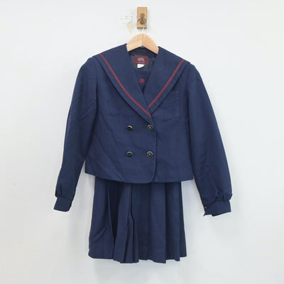 【中古】大分県 中津北高等学校 女子制服 2点（セーラー服・スカート）sf020135