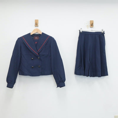 【中古】大分県 中津北高等学校 女子制服 2点（セーラー服・スカート）sf020135