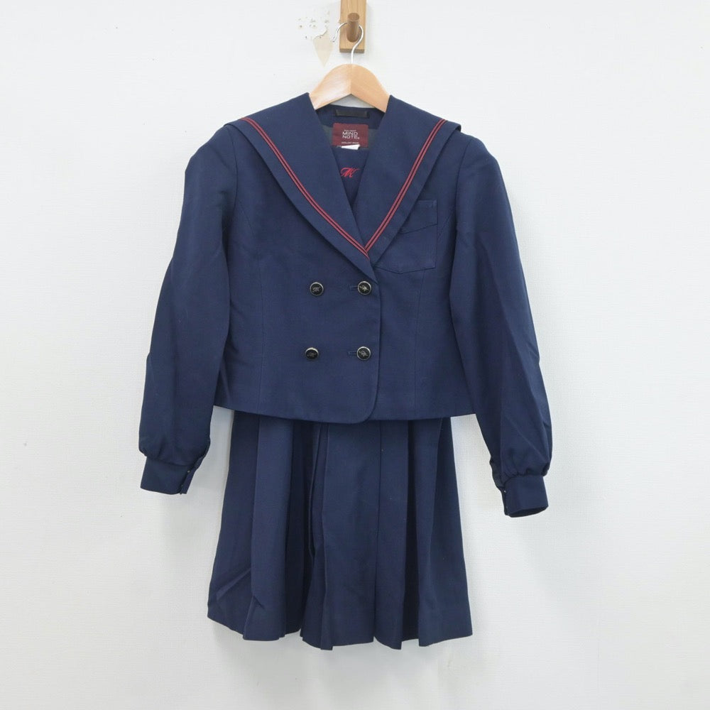 【中古】大分県 中津北高等学校 女子制服 2点（セーラー服・スカート）sf020136