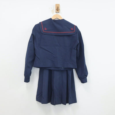 【中古】大分県 中津北高等学校 女子制服 2点（セーラー服・スカート）sf020136