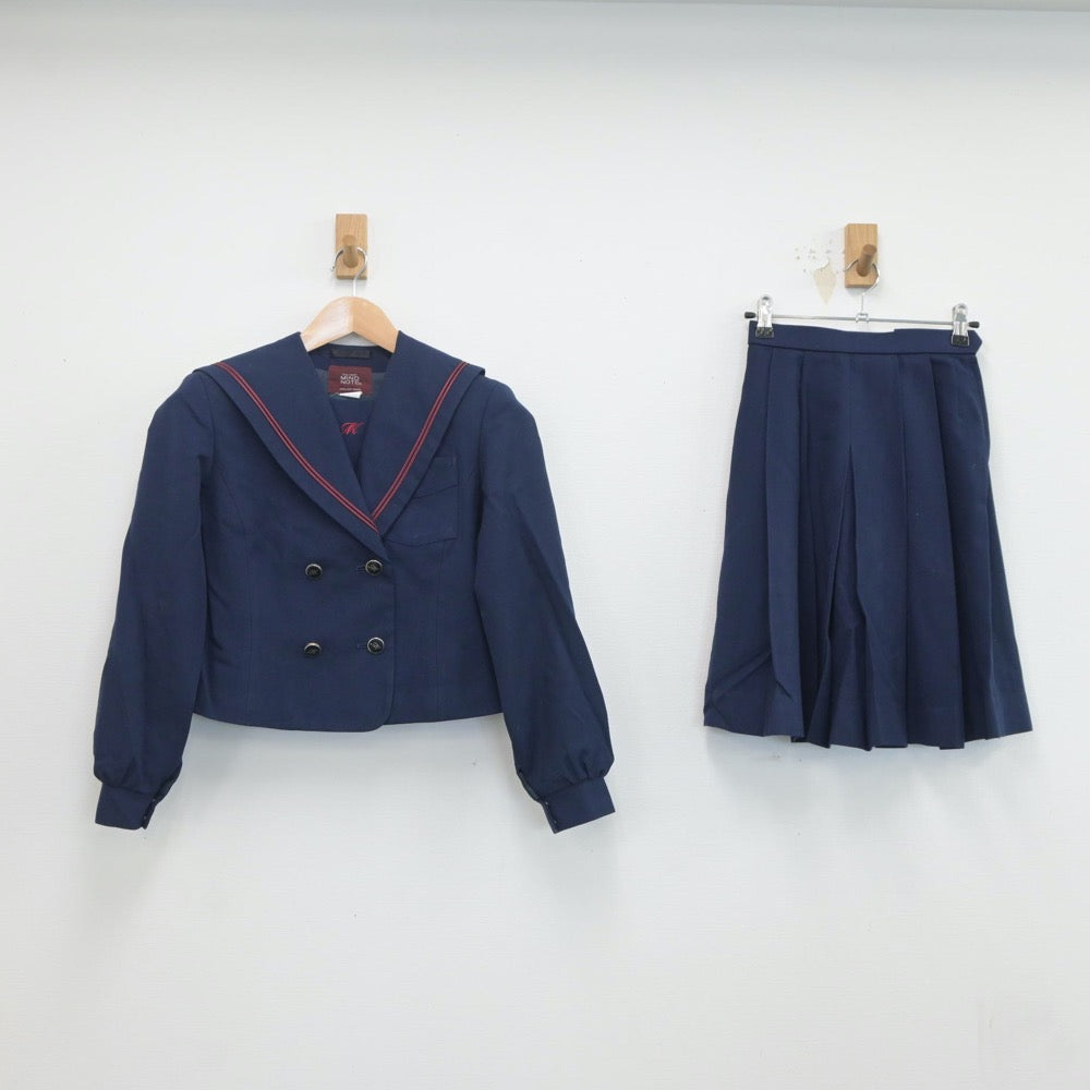 【中古】大分県 中津北高等学校 女子制服 2点（セーラー服・スカート）sf020136