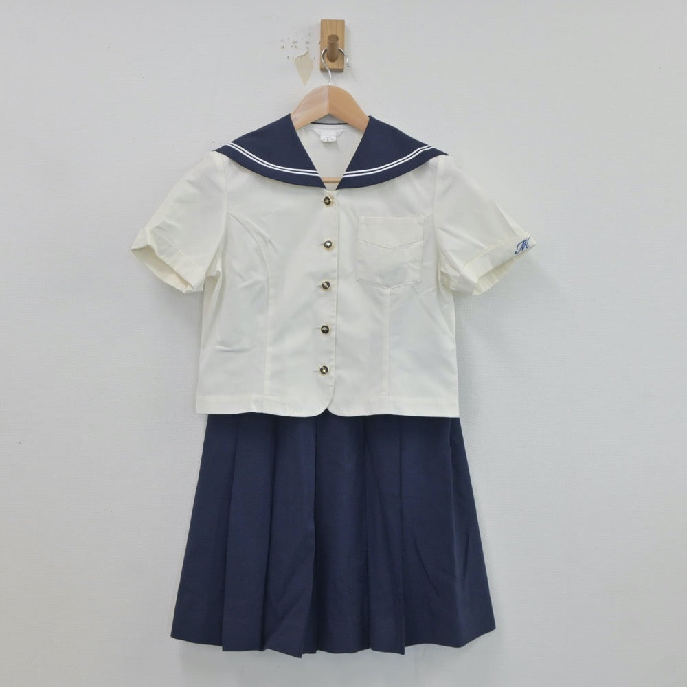 【中古】大分県 中津北高等学校 女子制服 2点（セーラー服・スカート）sf020137