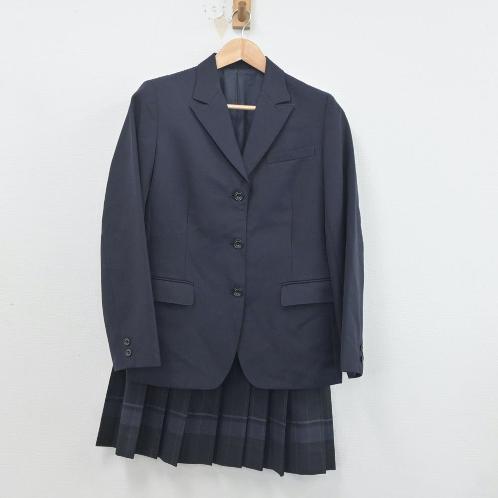 【中古】北海道 北海道大麻高等学校 女子制服 3点（ブレザー・ニット・スカート）sf020142