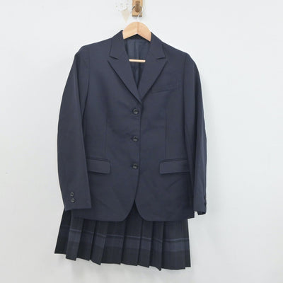 【中古】北海道 北海道大麻高等学校 女子制服 3点（ブレザー・ニット・スカート）sf020142