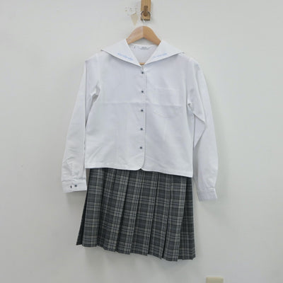 【中古】北海道 北海道大麻高等学校 女子制服 5点（ニットベスト・セーラー服・スカート）sf020143