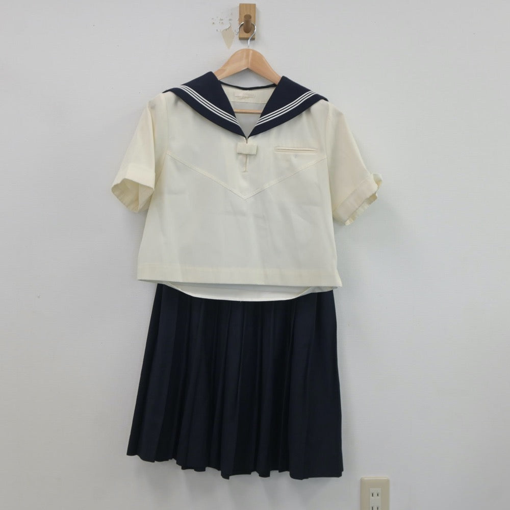 【中古】東京都 國學院久我山高等学校 女子制服 3点（セーラー服・スカート）sf020147