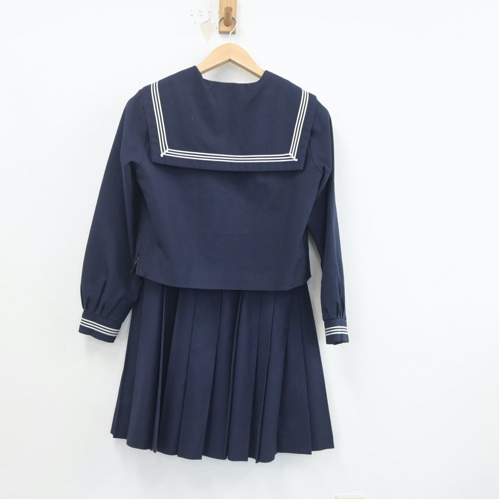 【中古】大阪府 佐野高等学校 女子制服 2点（セーラー服・スカート）sf020165