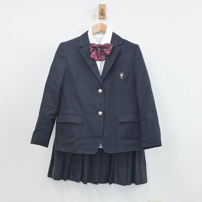 【中古】福岡県 福岡常葉高等学校 女子制服 5点（ブレザー・ベスト・シャツ・スカート）sf020170