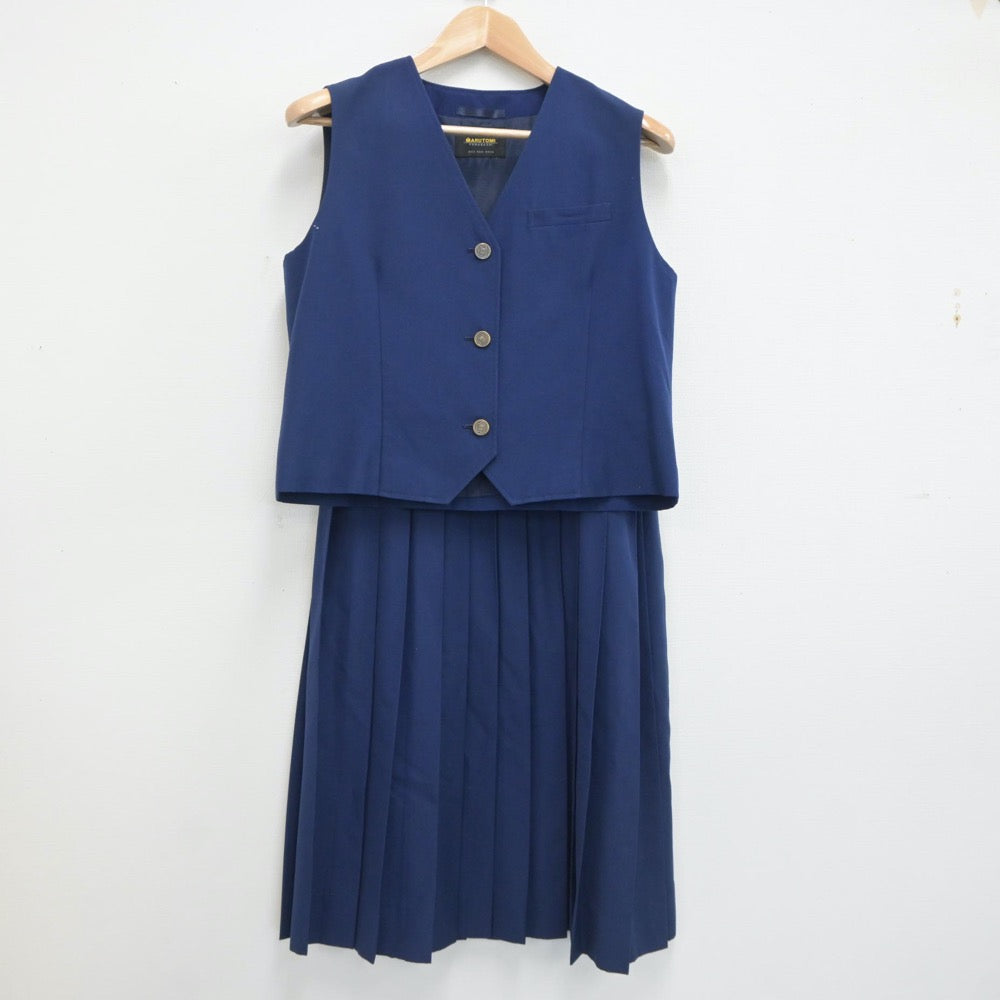 【中古】千葉県 御滝中学校 女子制服 2点（ベスト・スカート）sf020182