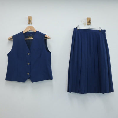 【中古】千葉県 御滝中学校 女子制服 2点（ベスト・スカート）sf020183