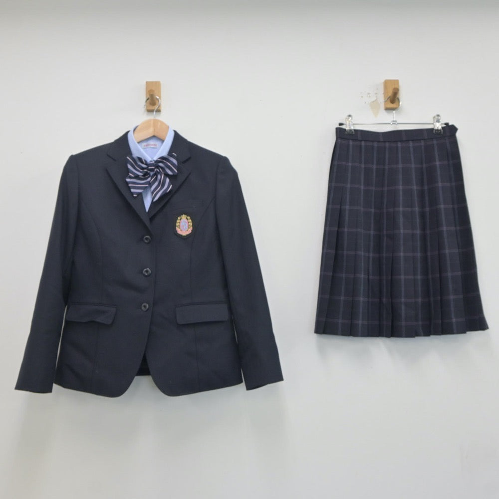 NEWお得千葉県 千葉女子高等学校 女子制服 4点（ベスト・シャツ・スカート）sf001216 学生服