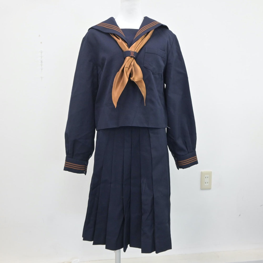 【中古】東京都 関東国際高等学校 女子制服 3点（セーラー服・スカート）sf020211