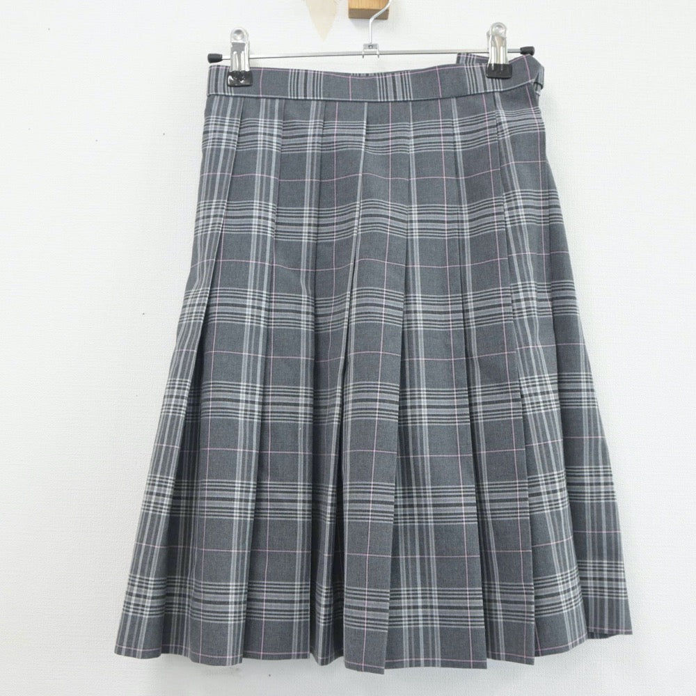 【中古】静岡県 日本大学三島高等学校 女子制服 5点（シャツ・ニットベスト・スカート）sf020214