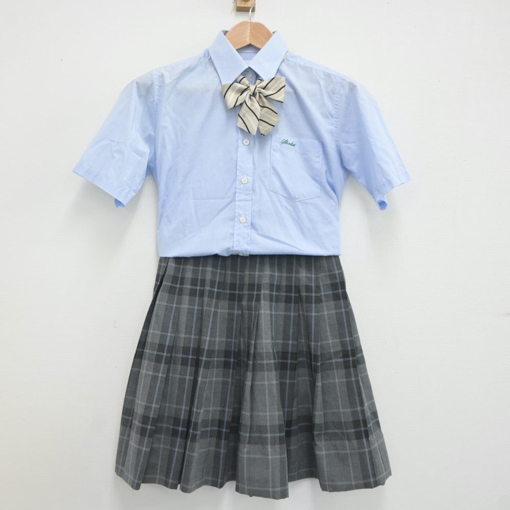 【中古】大阪府 大阪商業大学高等学校 女子制服 3点（シャツ・スカート）sf020226