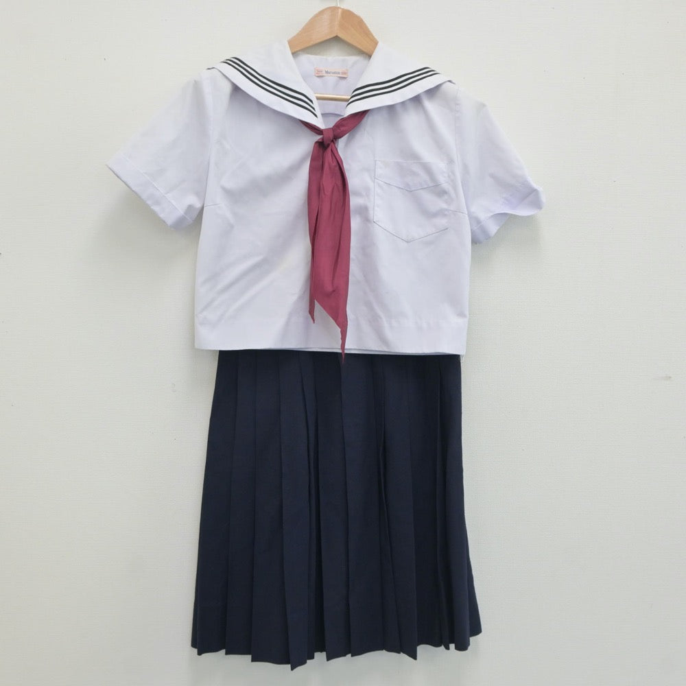 【中古】大阪府 太子中学校 女子制服 4点（セーラー服・スカート）sf020230