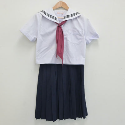 【中古】大阪府 太子中学校 女子制服 4点（セーラー服・スカート）sf020230