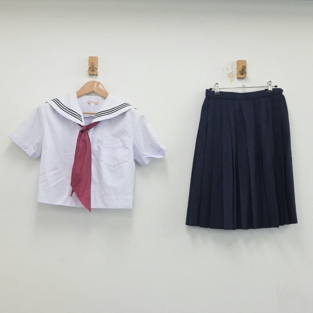 【中古】大阪府 太子中学校 女子制服 4点（セーラー服・スカート）sf020230