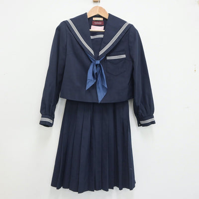 【中古】大阪府 太子中学校 女子制服 3点（セーラー服・スカート）sf020231