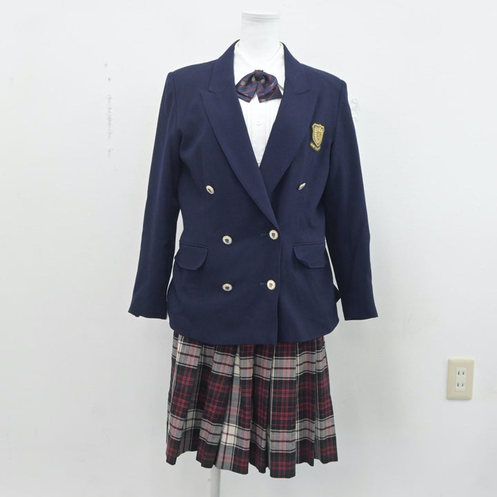 【中古】広島県 山陽女学園高等部 女子制服 6点（ブレザー・シャツ・スカート）sf020237