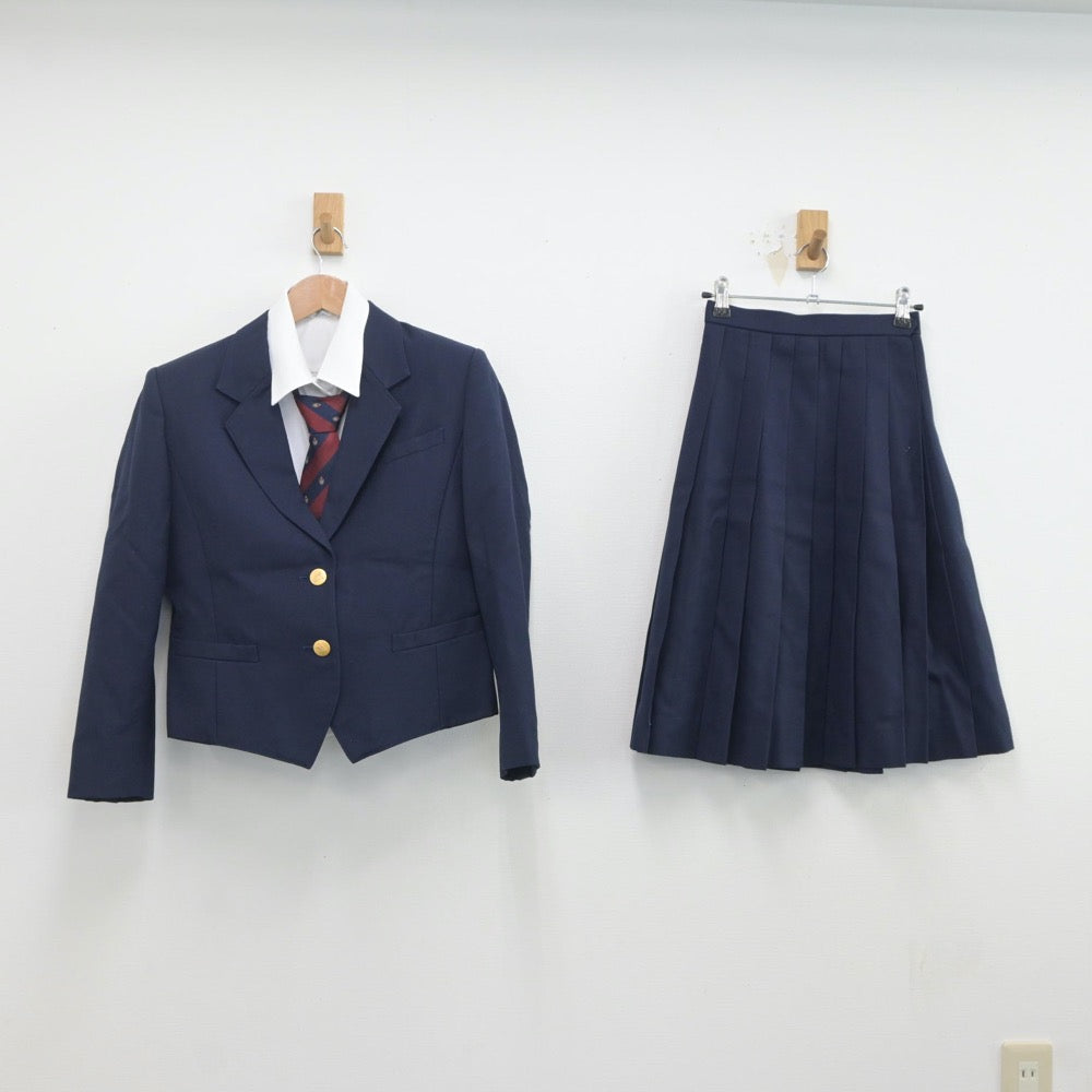 【中古】北海道 旭川西高等学校 女子制服 4点（ブレザー・シャツ・スカート）sf020244