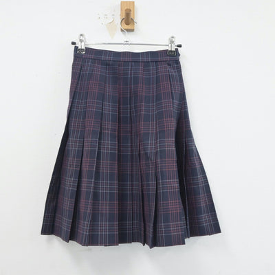 【中古】北海道 旭川西高等学校 女子制服 2点（ニットベスト・スカート）sf020245