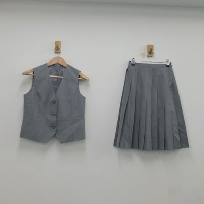 【中古】栃木県 河内中学校 女子制服 2点（ベスト・スカート）sf020249