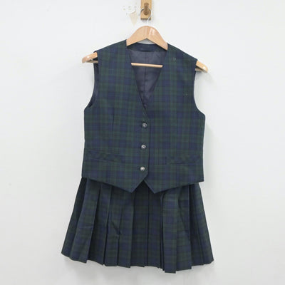 【中古】神奈川県 桐光学園高等学校 女子制服 2点（ベスト・スカート）sf020253