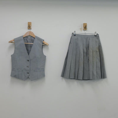 【中古】神奈川県 桐光学園高等学校 女子制服 2点（ベスト・スカート）sf020254