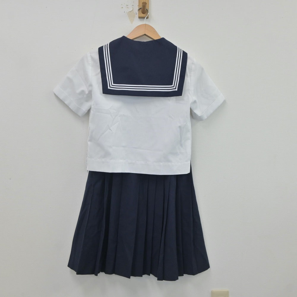 【中古】東京都 実践女子学園中学校 女子制服 3点（セーラー服・セーラー服・スカート）sf020257