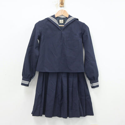 【中古】東京都 実践女子学園中学校 女子制服 2点（セーラー服・スカート）sf020258