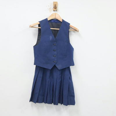 【中古】千葉県 磯辺高等学校 女子制服 2点（ベスト・スカート）sf020270