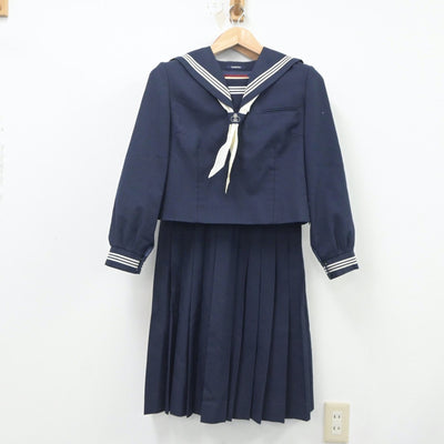 【中古】埼玉県 埼玉県立東中学校 女子制服 3点（セーラー服・ジャンパースカート）sf020273