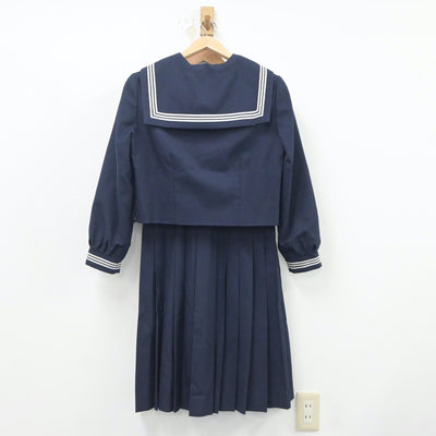 【中古】埼玉県 埼玉県立東中学校 女子制服 3点（セーラー服・ジャンパースカート）sf020273