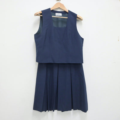 【中古】東京都 八王子第六中学校 女子制服 2点（ベスト・スカート）sf020276