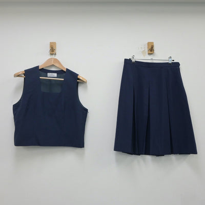 【中古】東京都 八王子第六中学校 女子制服 2点（ベスト・スカート）sf020276