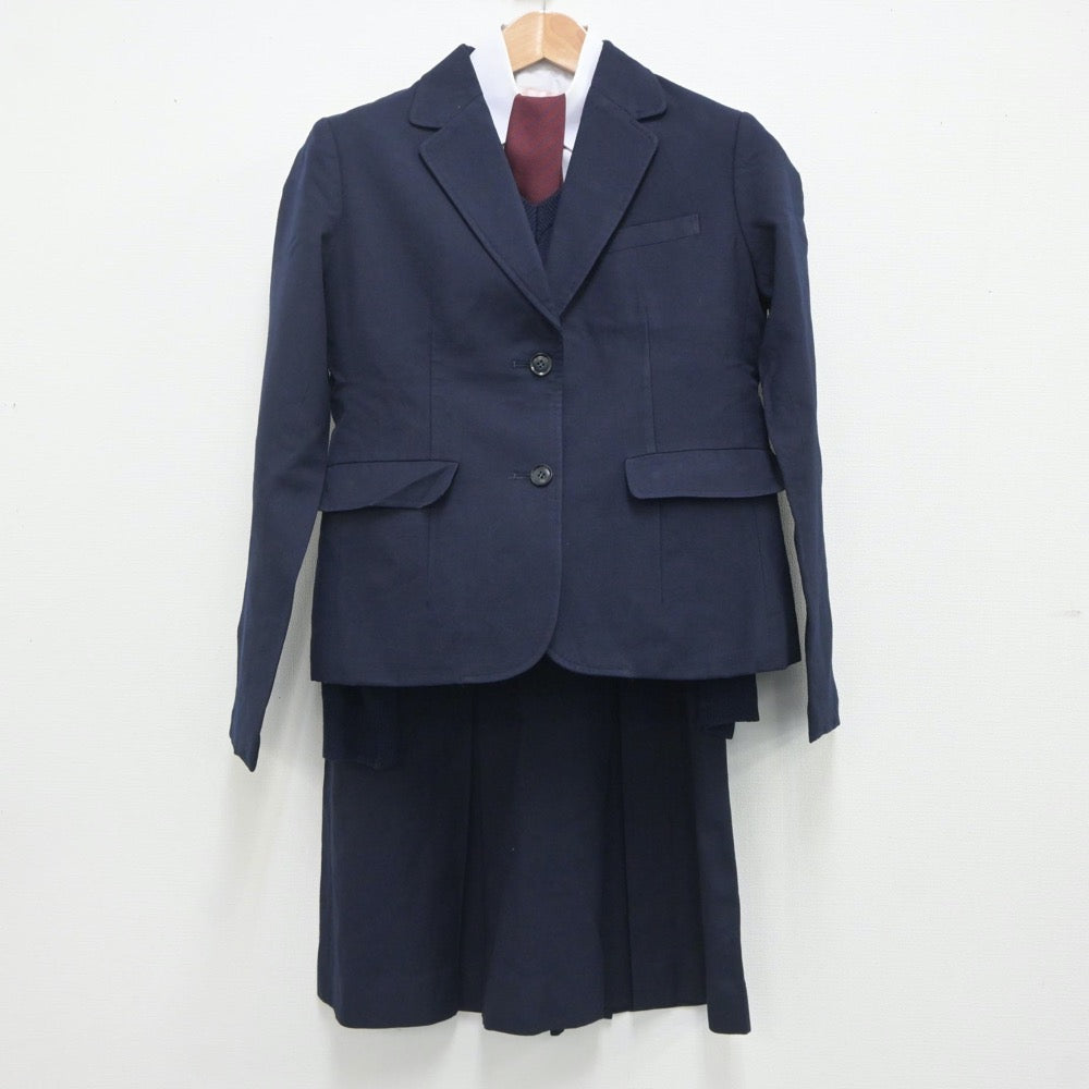 【中古】埼玉県 伊奈学園総合高等学校 女子制服 5点（ブレザー・シャツ・ニット・スカート）sf020288