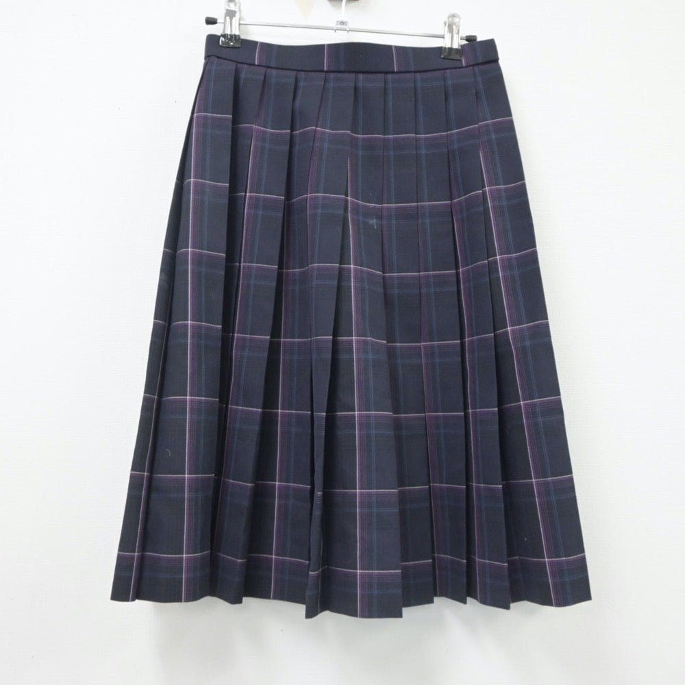 【中古】千葉県 成田高等学校 女子制服 4点（シャツ・ニットベスト・スカート）sf020300