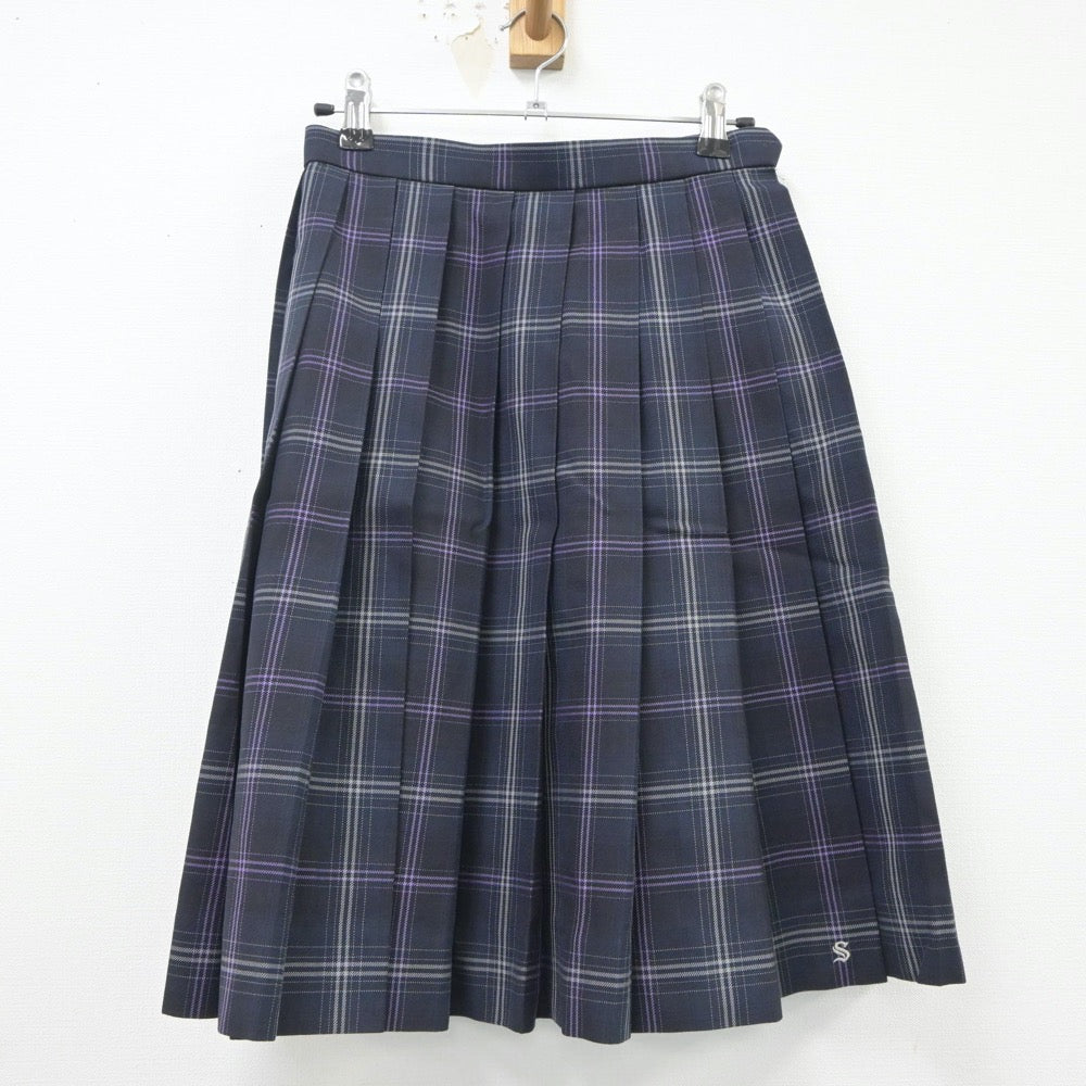 【中古】京都府 朱雀高等学校 女子制服 5点（ブレザー・シャツ・ニット・スカート）sf020301