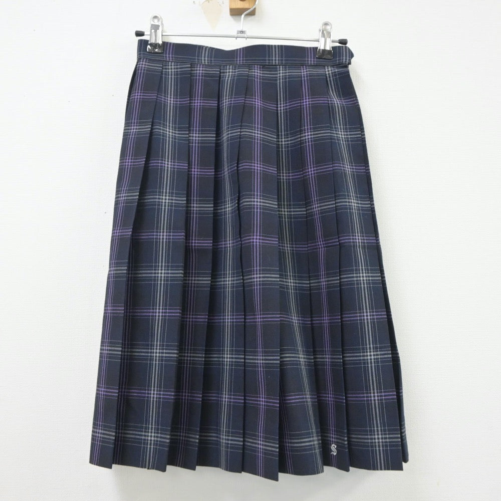 【中古】京都府 朱雀高等学校 女子制服 3点（シャツ・ニットベスト・スカート）sf020302