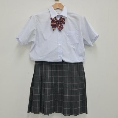 【中古】千葉県 松戸向陽高等学校 女子制服 3点（シャツ・スカート）sf020306