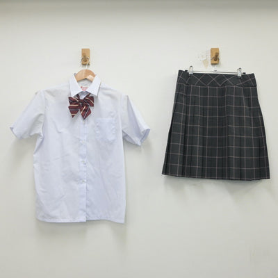 【中古】千葉県 松戸向陽高等学校 女子制服 3点（シャツ・スカート）sf020306