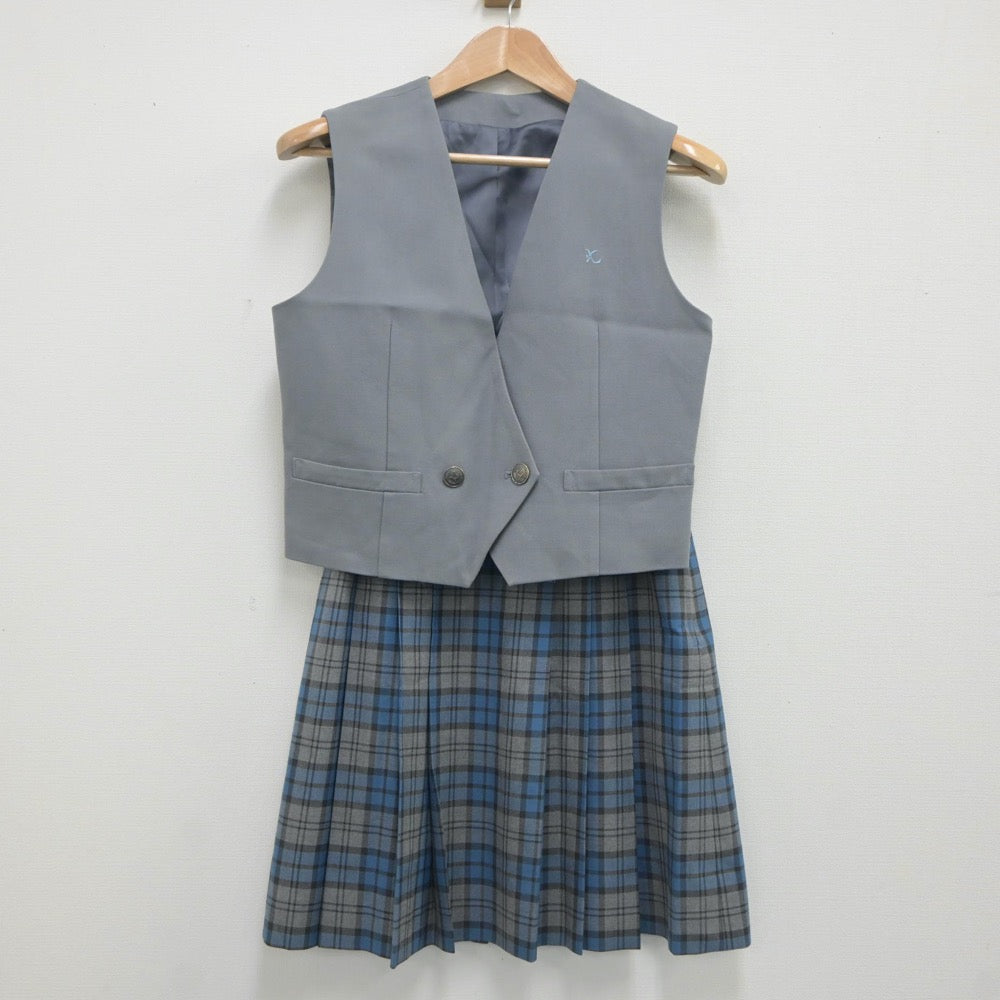 【中古】神奈川県 港南中学校 女子制服 3点（ブレザー・ベスト・スカート）sf020312