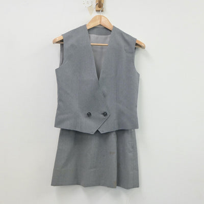 【中古】東京都 慶應義塾女子高等学校 女子制服 2点（ベスト・スカート）sf020326