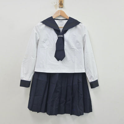 【中古】埼玉県 さいたま市立浦和高等学校 女子制服 3点（セーラー服・スカート）sf020329