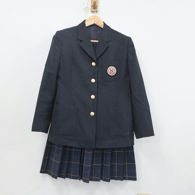 【中古】北海道 旭川明成高等学校 女子制服 2点（ブレザー・スカート）sf020330