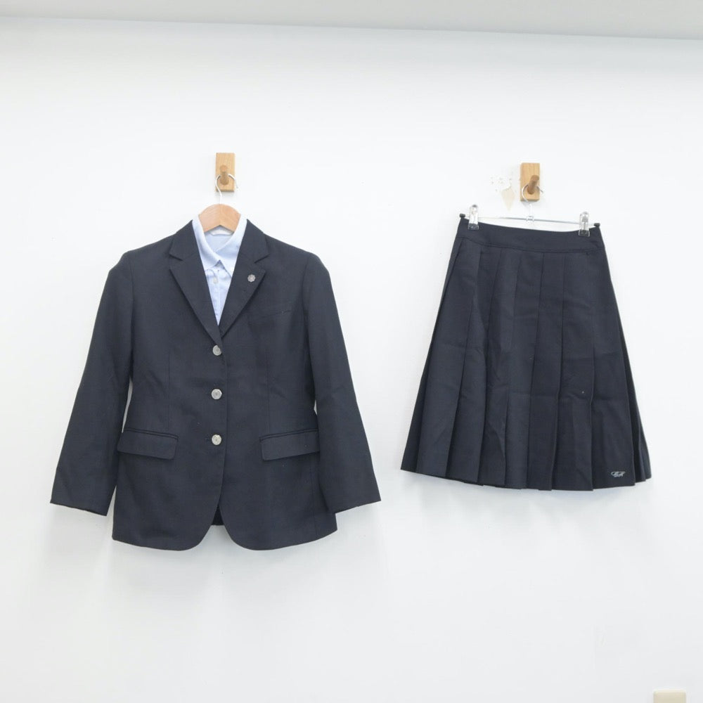 【中古】熊本県 千原台高等学校 女子制服 3点（ブレザー・シャツ・スカート）sf020345