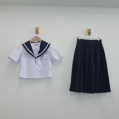 【中古】愛知県 碧南市立中央中学校 女子制服 2点（セーラー服・スカート）sf020355