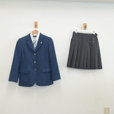 【中古】千葉県 稲毛高等学校 女子制服 4点（ブレザー・シャツ・スカート）sf020359