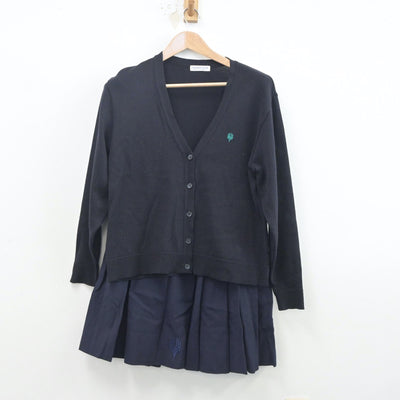 【中古】大阪府 大阪学芸高等学校 女子制服 2点（ニット・スカート）sf020368